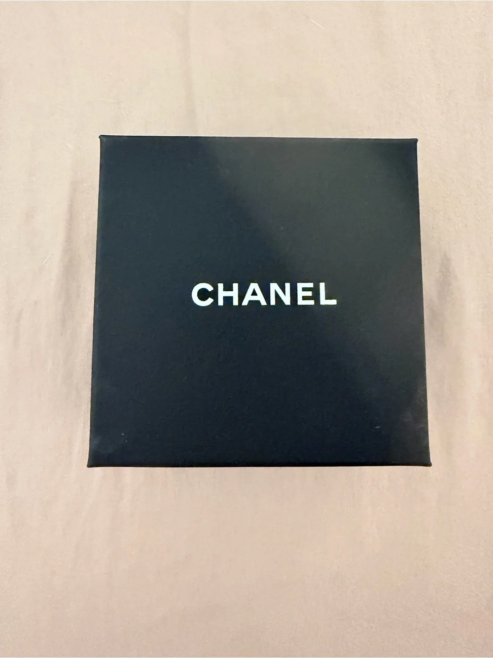 CHANEL Gold CC Drop Earrings with Geometric Motif